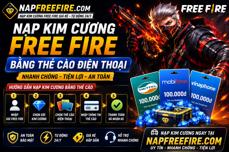 Cảnh báo mạo danh website nạp thẻ Free Fire lừa đảo